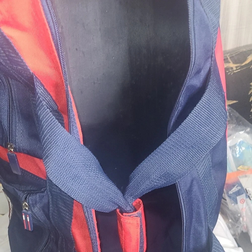 Bugle Boy Mens Retro red blue travel sporty Retro vintage duffle bag